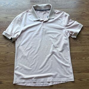 Lululemon Men’s polo shirt. Dusky rose color. Excellent preowned condition